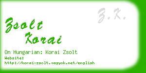 zsolt korai business card